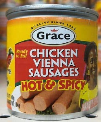 Official recall image of Ready to Eat Chicken Vienna Sausages Hot & Spicy