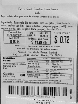Whole Foods Market Roasted Corn Guacamole package