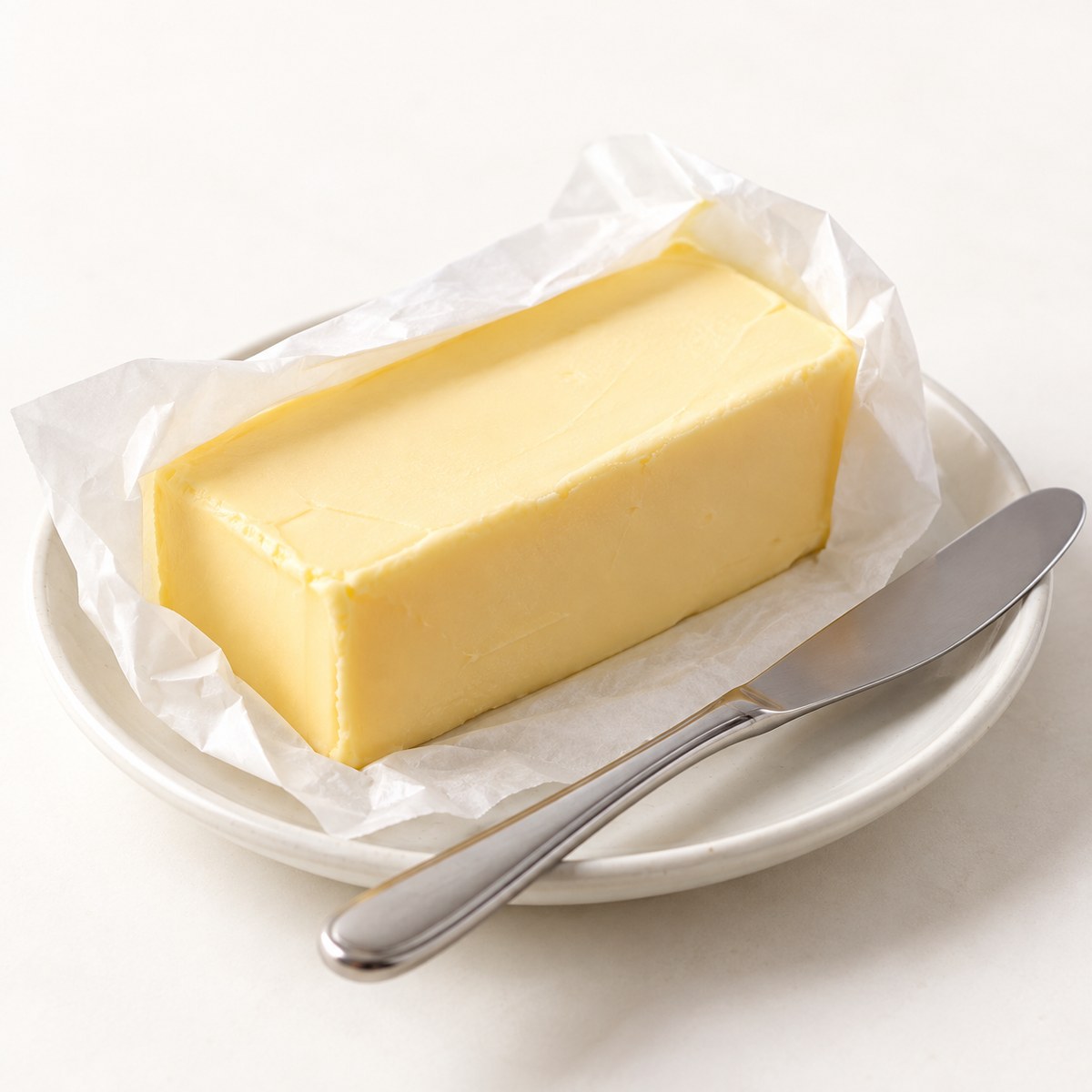 Unbranded plant-based butter illustration; not recalled packaging